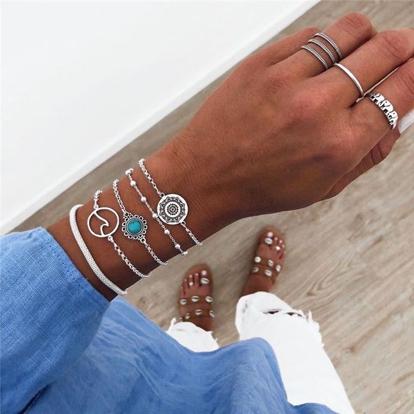 newbuy 5pcs/set vintage silver color bohemian bracelets wave geometric charm bracelet for women fashion party jewelry, Golden;silver
newbuy 5pcs/set vintage silver color bohemian bracelets wave geometric charm bracelet for women fashion party jewelry, Golden;silver