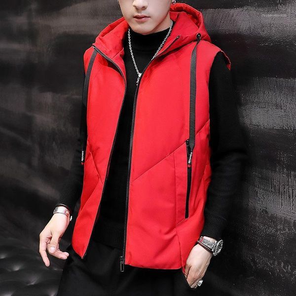 2020 fashion simple autumn and winter men's casual vest hooded jacket cotton warm thick waistcoat vest1, Black;white
2020 fashion simple autumn and winter men's casual vest hooded jacket cotton warm thick waistcoat vest1, Black;white