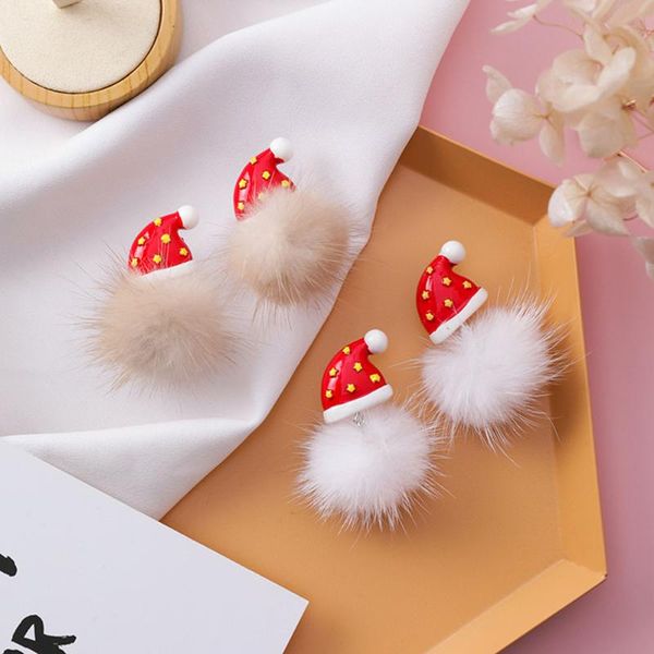 1pair fashion christmas red hat hair ball cute pendant earrings female christmas gifts jewelry personality cartoon stud fashion earrings, Golden;silver
1pair fashion christmas red hat hair ball cute pendant earrings female christmas gifts jewelry personality cartoon stud fashion earrings, Golden;silver