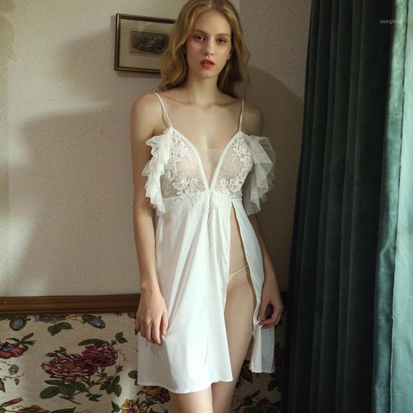white princess nightgwons female ruffled sleeveless sling dress ice silk side split lace nightdress women sleepwear1, Black;red
white princess nightgwons female ruffled sleeveless sling dress ice silk side split lace nightdress women sleepwear1, Black;red