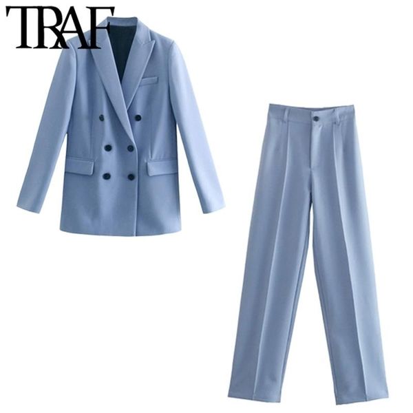 traf women elegant blazers+pants casual formal two piece suit jackets autumn double breasted notched collar female coats 220315, White
traf women elegant blazers+pants casual formal two piece suit jackets autumn double breasted notched collar female coats 220315, White