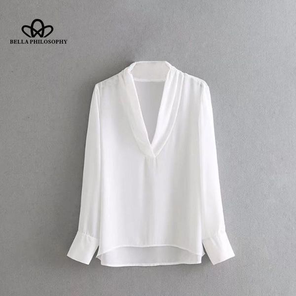 women's blouses & shirts hstar 2021 spring women sweet blouse long sleeve solid v neck fashion casual female, White
women's blouses & shirts hstar 2021 spring women sweet blouse long sleeve solid v neck fashion casual female, White