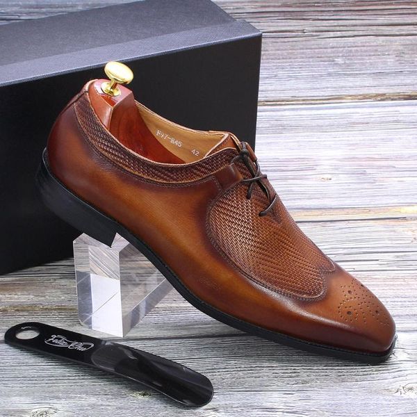 classic wing tip mens oxford brogue genuine leather black brown dress shoes handmade business wedding formal suit shoes for men 
classic wing tip mens oxford brogue genuine leather black brown dress shoes handmade business wedding formal suit shoes for men