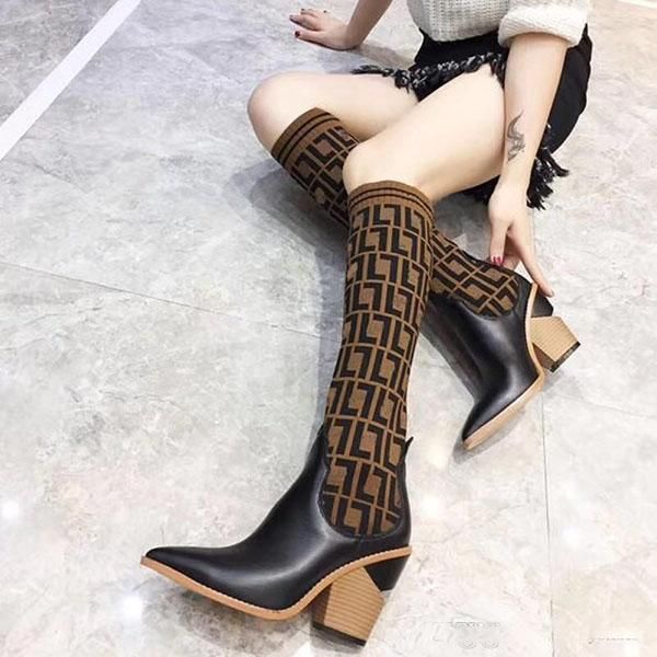 2021 new fashion women over the knee boots knitted socks boots chunky heel luxury ladies winter boots, Black
2021 new fashion women over the knee boots knitted socks boots chunky heel luxury ladies winter boots, Black