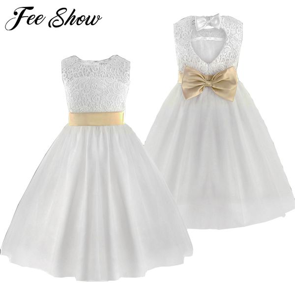 white flower girl dress kids pageant birthday formal party lace long dress bowknot first communion dress prom gown 2-12y t200709, Red;yellow 
white flower girl dress kids pageant birthday formal party lace long dress bowknot first communion dress prom gown 2-12y t200709, Red;yellow