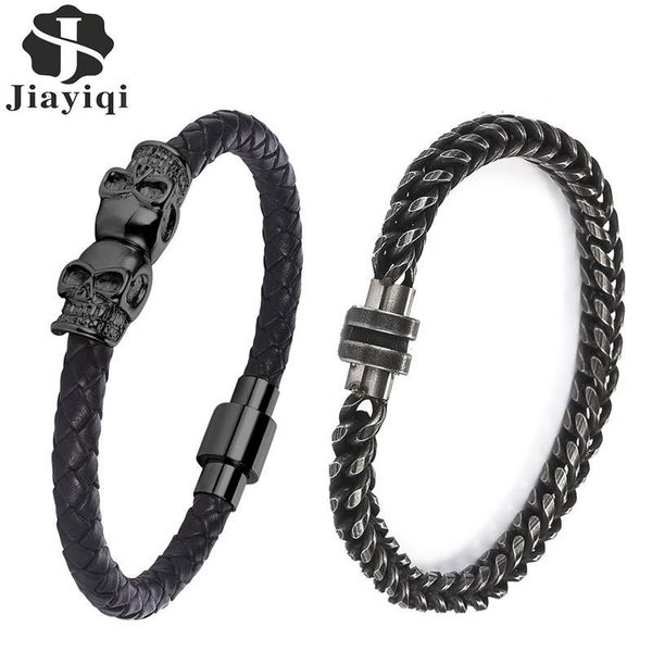 link, chain goth skull leather bracelet men stainless steel vintage bangle for man fashion punk magnetic jewelry halloween party gift, Black
link, chain goth skull leather bracelet men stainless steel vintage bangle for man fashion punk magnetic jewelry halloween party gift, Black