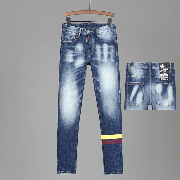 high street fashion men's jeans stripe printing blue washed street fashion slim pants men's fashion pants, Black
high street fashion men's jeans stripe printing blue washed street fashion slim pants men's fashion pants, Black
