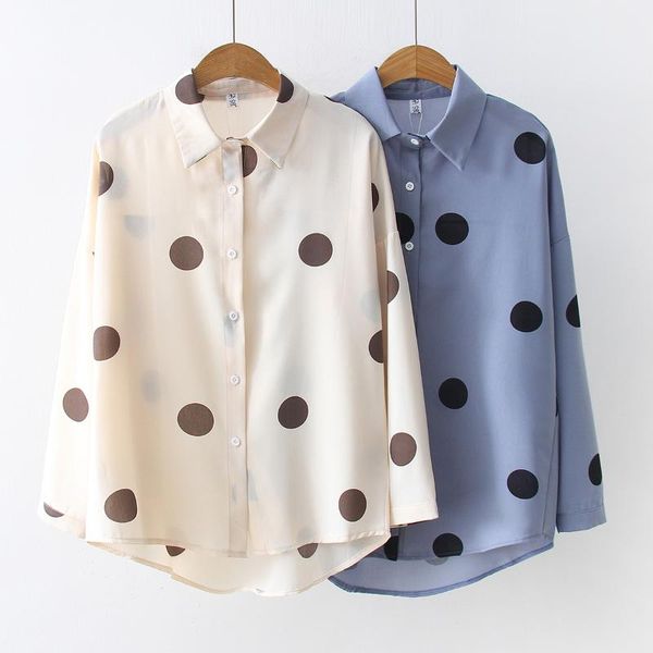 turn down collar polka dot women shirts formal work ladies blouses long sleeve student shirt button fashion clothes, White
turn down collar polka dot women shirts formal work ladies blouses long sleeve student shirt button fashion clothes, White