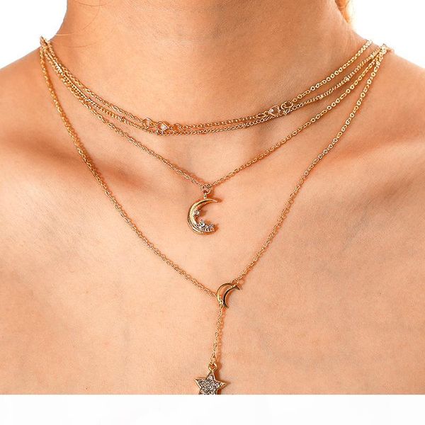2020 women necklace jewelry bomemia women star moon shape pendant necklace for women, Silver
2020 women necklace jewelry bomemia women star moon shape pendant necklace for women, Silver
