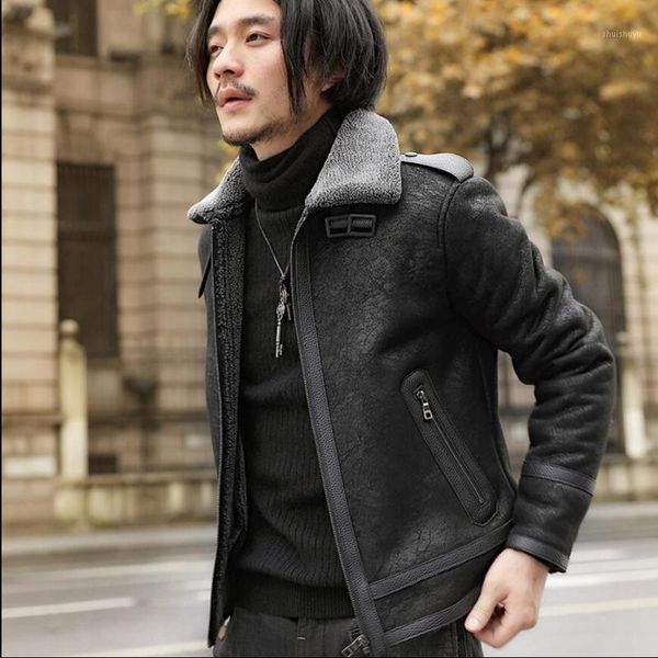 m-5xl winter men's deer leather cashmere lamb fur coats motorcycle leather jackets slim plus velvet thicken one piece jacket1, Black
m-5xl winter men's deer leather cashmere lamb fur coats motorcycle leather jackets slim plus velvet thicken one piece jacket1, Black