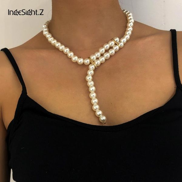 chains ingesight.z bohemian imitation pearl chain choker necklace collar for women simple minimalist handmade long necklaces jewelry, Silver
chains ingesight.z bohemian imitation pearl chain choker necklace collar for women simple minimalist handmade long necklaces jewelry, Silver