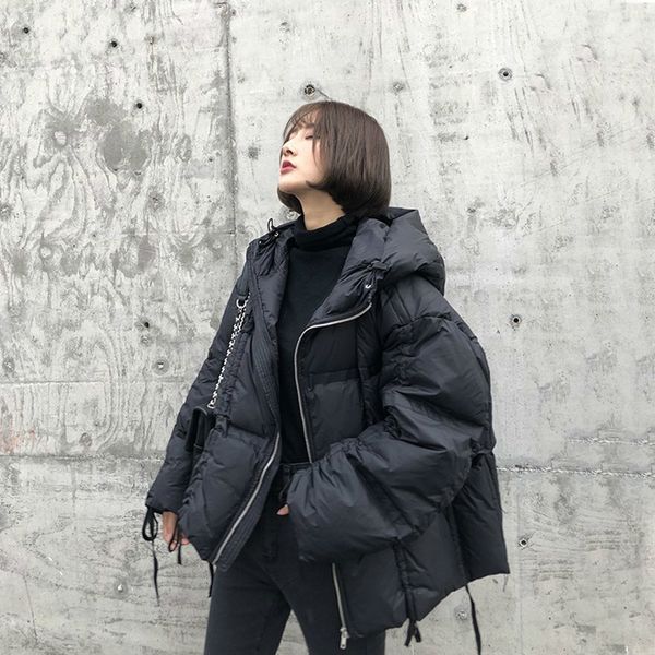 oloey 2020 winter short ultra light hooded down jacket women white duck warm parka loose drawstring coatx1016, Black;brown
oloey 2020 winter short ultra light hooded down jacket women white duck warm parka loose drawstring coatx1016, Black;brown