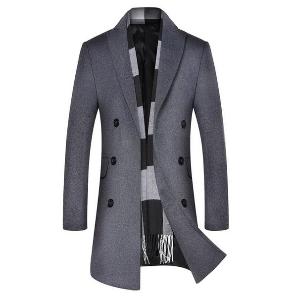 nice tide men fashion turn-down collar wool blend double breasted pea coat jacket men brand overcoats autumn long wool coat, Black
nice tide men fashion turn-down collar wool blend double breasted pea coat jacket men brand overcoats autumn long wool coat, Black