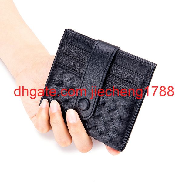 folding hand woven men's wallet thin short buckle leather wallet small card bag women's new simple, Red;black
folding hand woven men's wallet thin short buckle leather wallet small card bag women's new simple, Red;black