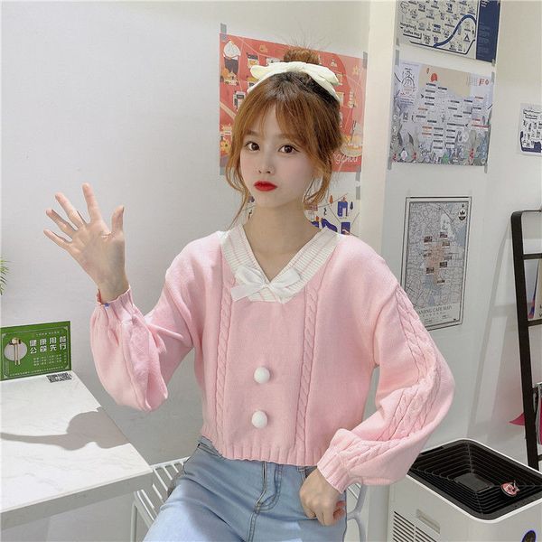style 2021 new fashions women's candy v-neck with vintage sweater bow long jumper y500 mesh zbup, White;black
style 2021 new fashions women's candy v-neck with vintage sweater bow long jumper y500 mesh zbup, White;black