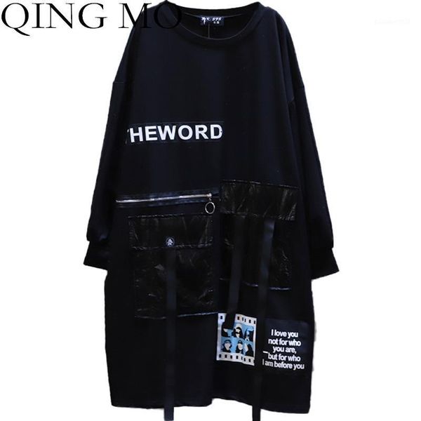 casual dresses qing mo women large size dress 2021 autumn patch splicing long sleeve mid-length letter fashion lhxx2181, Black;gray
casual dresses qing mo women large size dress 2021 autumn patch splicing long sleeve mid-length letter fashion lhxx2181, Black;gray