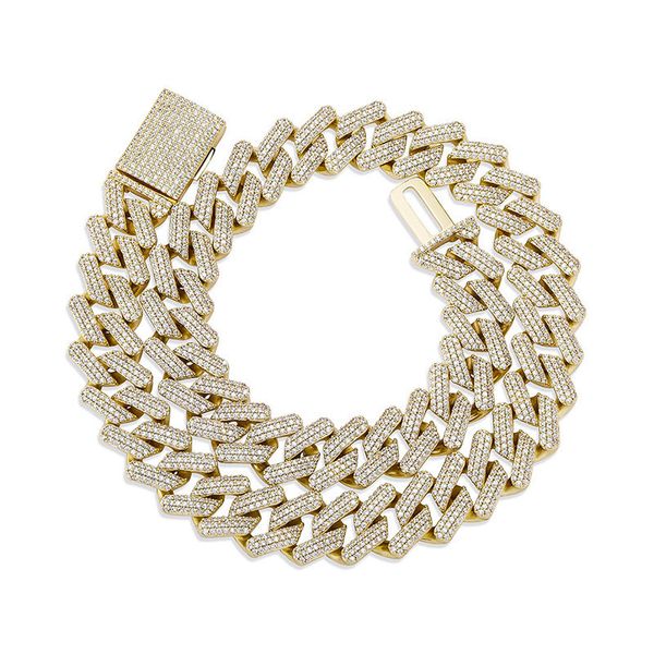 width 16mm 18/22inch gold plated prong setting bling cz stone miami cuban chain necklace rapper street jewelry for men women, Silver
width 16mm 18/22inch gold plated prong setting bling cz stone miami cuban chain necklace rapper street jewelry for men women, Silver