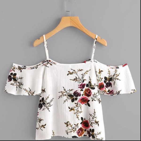 summer blusa feminina women blouses cold shoulder floral print short crop blusas mujer de moda 2021 new, White
summer blusa feminina women blouses cold shoulder floral print short crop blusas mujer de moda 2021 new, White