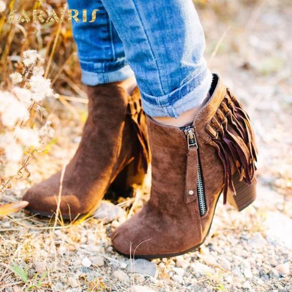 boots sarairis fashion ins dropship ankle woman shoes zip up high heels fringe concise ladies, Black
boots sarairis fashion ins dropship ankle woman shoes zip up high heels fringe concise ladies, Black