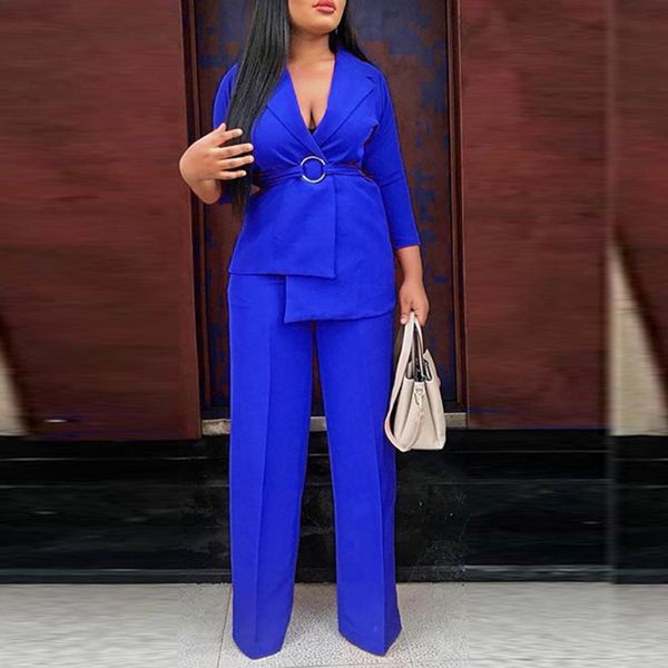 2021 ladies office two elegant ensemble solid bold legs wide pants blazer suit african workwear women's outfits snle, Gray
2021 ladies office two elegant ensemble solid bold legs wide pants blazer suit african workwear women's outfits snle, Gray