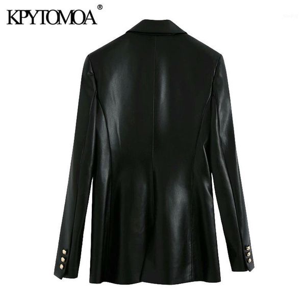 kpytomoa women 2020 fashion double breasted faux leather blazers coat vintage long sleeve back vents female outerwear chic 1, White;black
kpytomoa women 2020 fashion double breasted faux leather blazers coat vintage long sleeve back vents female outerwear chic 1, White;black