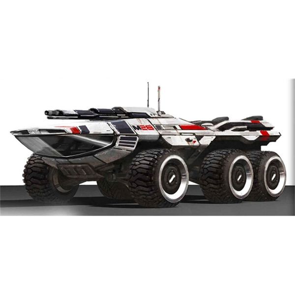 mass effect m35 mako chariot 3d paper model diy