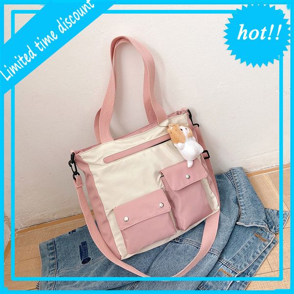 large capacity nylon for women's 2020 new student shoulder bag