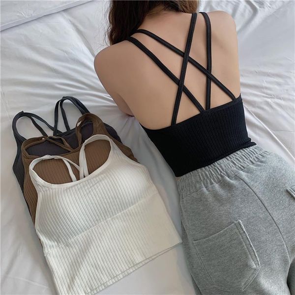 women's tanks & camis slim female camisole summer hollow out streetwear sleeveless solid color cotton basic women cross crop top, White
women's tanks & camis slim female camisole summer hollow out streetwear sleeveless solid color cotton basic women cross crop top, White