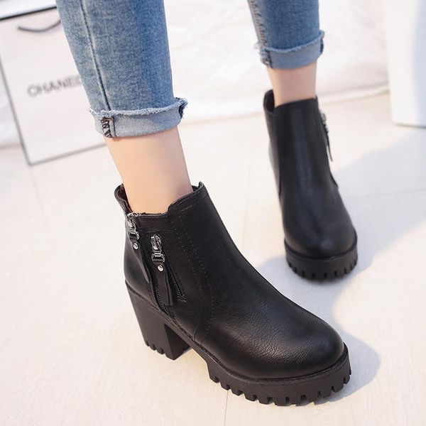 boots 2021 zipper woman front big open botas mid-calf botines winter thick high heels patent leather booties1, Black
boots 2021 zipper woman front big open botas mid-calf botines winter thick high heels patent leather booties1, Black