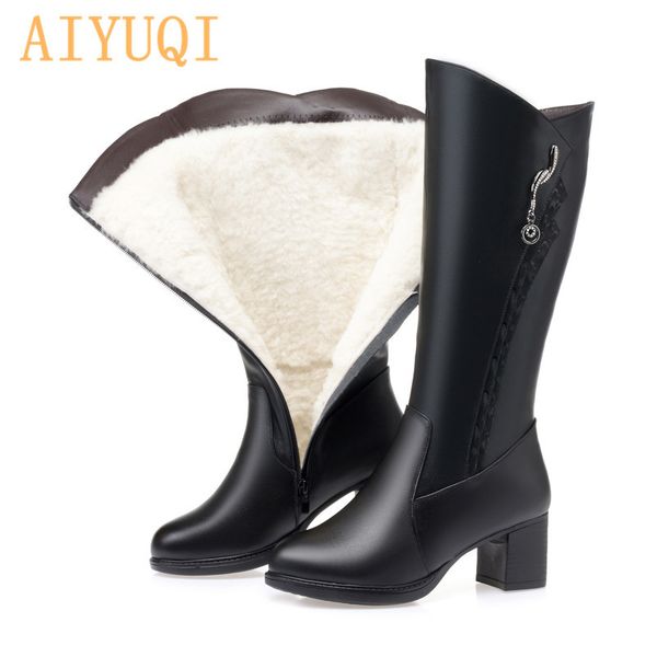 aiyuqi genuine leather women high boots winter new riding boots women fashion warm non-slip large size long boots for women 1026, Black
aiyuqi genuine leather women high boots winter new riding boots women fashion warm non-slip large size long boots for women 1026, Black