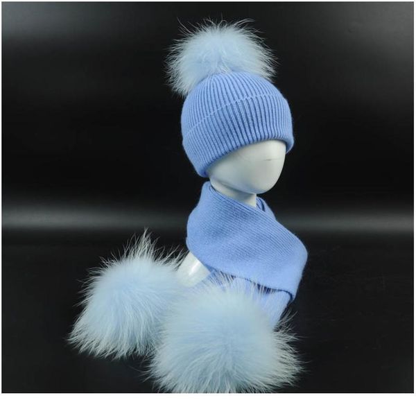 new fashion children's wool knit hat scarf 2 pieces set winter warm kids baby boy girl raccoon fur pom poms qyllif, White
new fashion children's wool knit hat scarf 2 pieces set winter warm kids baby boy girl raccoon fur pom poms qyllif, White