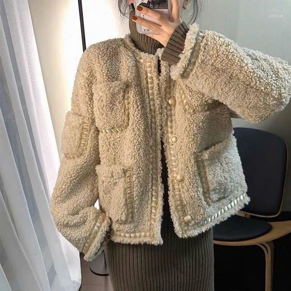 women 2021 autumn winter new vintage elegant jacket female thick warm overcoat ladies faux lambswool fur coats outerwear s7331, Black
women 2021 autumn winter new vintage elegant jacket female thick warm overcoat ladies faux lambswool fur coats outerwear s7331, Black
