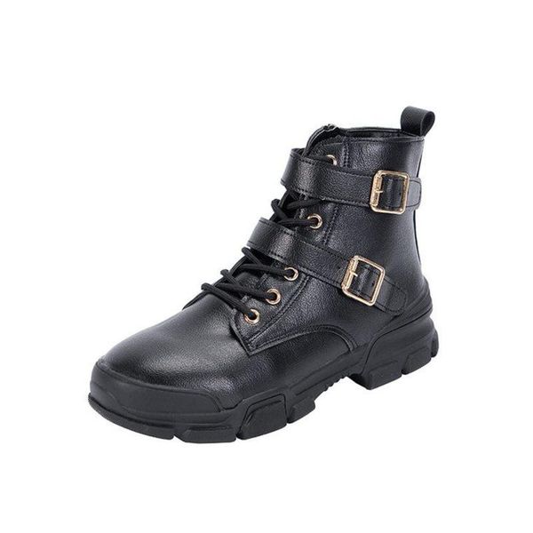 boots 2021 autumn fashion british style wild strap with thick-soled genuine leather women's ankle lace-up motorcycle, Black
boots 2021 autumn fashion british style wild strap with thick-soled genuine leather women's ankle lace-up motorcycle, Black