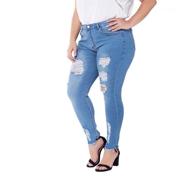 large size european and american jeans women's holes stretch washed slim ladies jeans mom skinny woman1, Blue
large size european and american jeans women's holes stretch washed slim ladies jeans mom skinny woman1, Blue