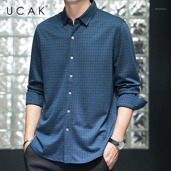 ucak brand cashmere shirt men clothes spring new business casual plaid turn-down collar long sleeves shirt homme u61311, White;black
ucak brand cashmere shirt men clothes spring new business casual plaid turn-down collar long sleeves shirt homme u61311, White;black