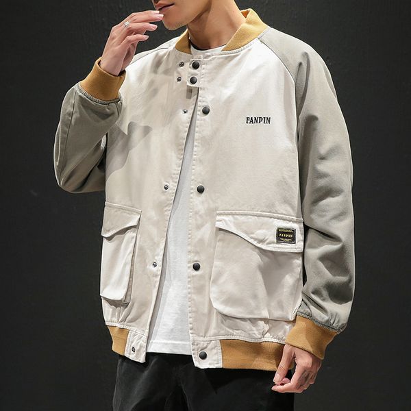 Handsome Autumn Big Size Uniform Baseball Jacket Men's Coat Dnt0, Black;brown