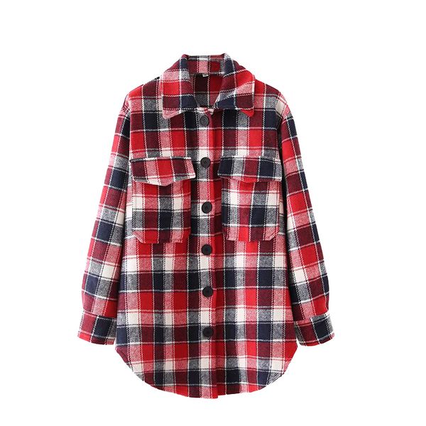 plaid woman oversize woolen shirts 2021 fashion soft thick shirt female loose vintage girls chic shirt chaqueta mujer, White
plaid woman oversize woolen shirts 2021 fashion soft thick shirt female loose vintage girls chic shirt chaqueta mujer, White