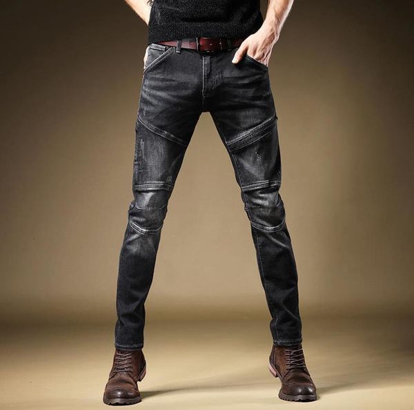 fashion high end motorcycle jeans men's street brand slim fit trend splicing black long cargo leather compression pants for men hip hop
fashion high end motorcycle jeans men's street brand slim fit trend splicing black long cargo leather compression pants for men hip hop