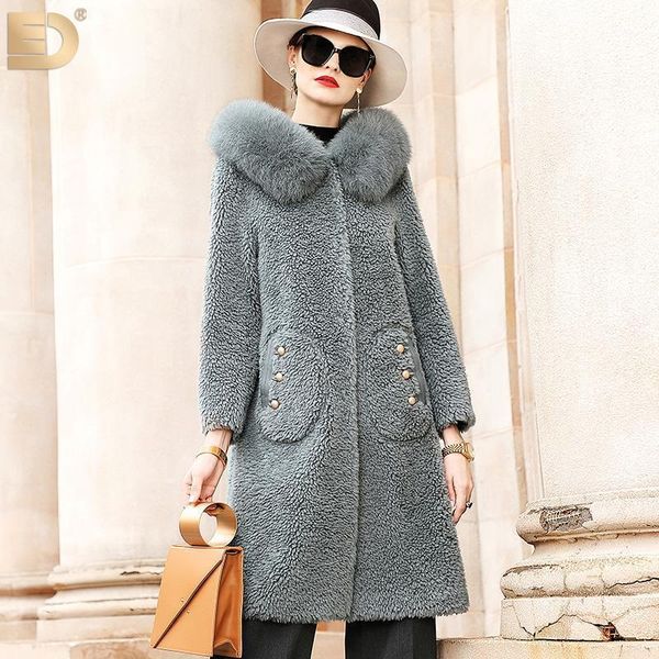 female fur hooded real 100% wool jacket autumn winter coat women clothes 2020 korean vintage long sheep shearling1, Black
female fur hooded real 100% wool jacket autumn winter coat women clothes 2020 korean vintage long sheep shearling1, Black