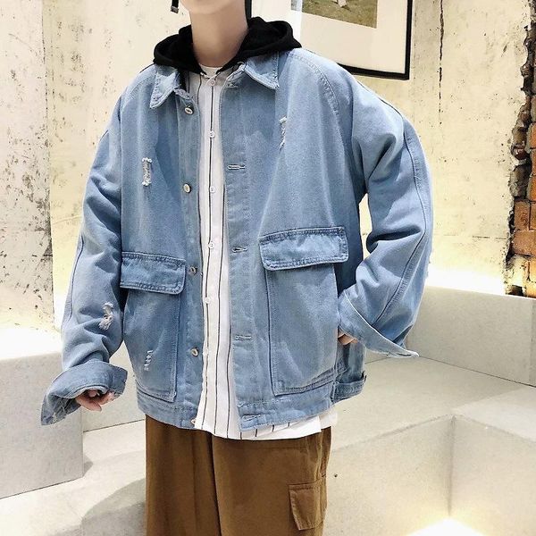 spring autumn fashion ins soild jacket multi-pocket denim boy loose coat long sleeve windbreaker coat work jacket, Black;brown
spring autumn fashion ins soild jacket multi-pocket denim boy loose coat long sleeve windbreaker coat work jacket, Black;brown