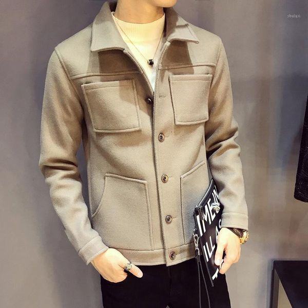 woolen cloth jacket, men's new season handsome youth leisure cloth short coat1, Black;brown
woolen cloth jacket, men's new season handsome youth leisure cloth short coat1, Black;brown