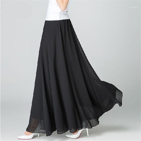 two-layer chiffon swing skirt women summer casual vacation beach black skirts boho women solid tulle maxi long skirt1
two-layer chiffon swing skirt women summer casual vacation beach black skirts boho women solid tulle maxi long skirt1