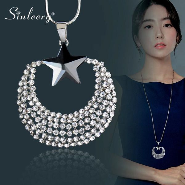 pendant necklaces sinleery shining rhinestone hollow moon big star long necklace women silver color chain accessories jewelry my438 ssa
pendant necklaces sinleery shining rhinestone hollow moon big star long necklace women silver color chain accessories jewelry my438 ssa