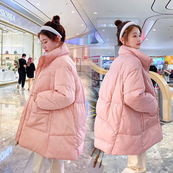 women's down & parkas jacket loose winter college wind thickened small cotton padded warm student's clothes, Black
women's down & parkas jacket loose winter college wind thickened small cotton padded warm student's clothes, Black