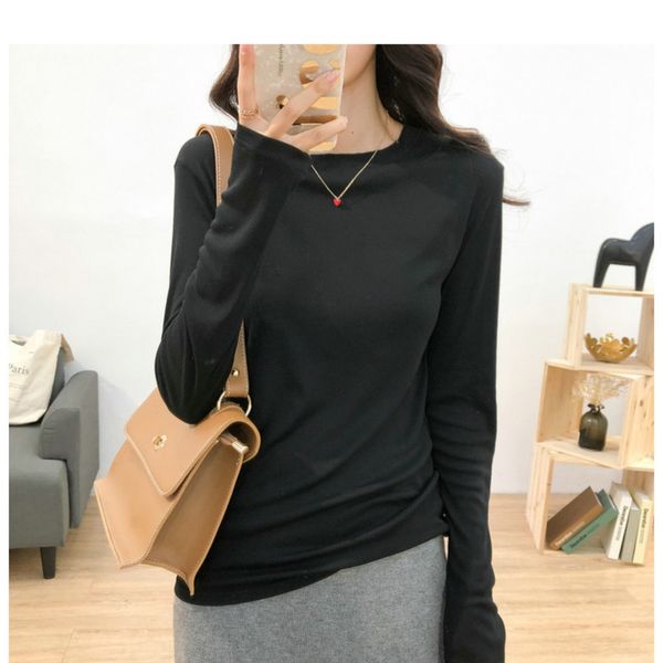 2020 new spring t- and summer bottoming shirt with long sleeve t-shirt for women's slimelastic and versatile xqz2r, White
2020 new spring t- and summer bottoming shirt with long sleeve t-shirt for women's slimelastic and versatile xqz2r, White