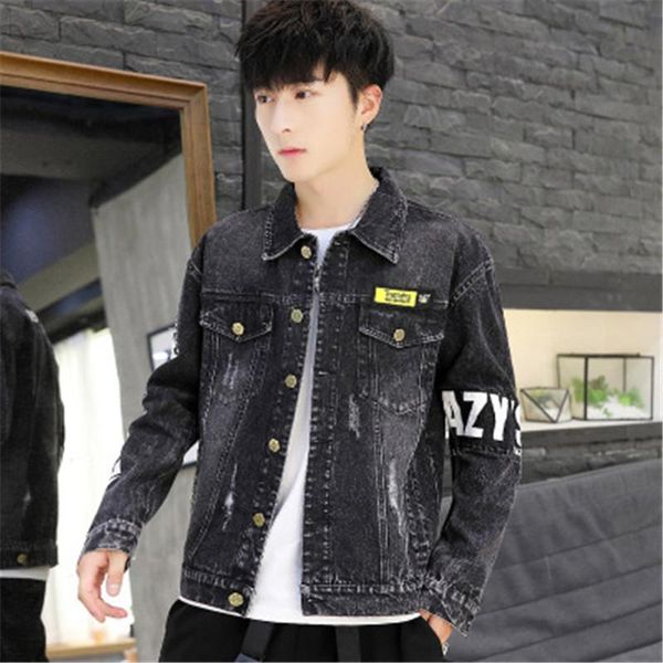 man denim jacket fashion trend long sleeve casual buttons coats designer male autumn new pocket single breasted lapel neck denim outerwear, Black;brown
man denim jacket fashion trend long sleeve casual buttons coats designer male autumn new pocket single breasted lapel neck denim outerwear, Black;brown