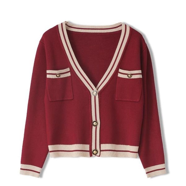 women's knits & tees knitted cardigan women sweater autumn winter ladies white red long sleeve female striped coat knitwear
women's knits & tees knitted cardigan women sweater autumn winter ladies white red long sleeve female striped coat knitwear