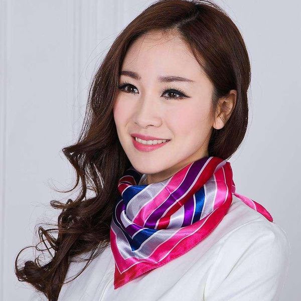 small square silk scarf women neck l waiter flight attendants business imitate bandana silk feel satin bag scarves 50*50cm, Blue;gray
small square silk scarf women neck l waiter flight attendants business imitate bandana silk feel satin bag scarves 50*50cm, Blue;gray