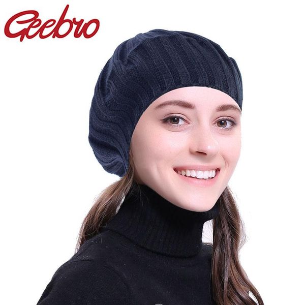 berets geebro women fashion ribbed winter beret hat solid color slouchyknitted bonnet caps for girls lady female autumn, Blue;gray
berets geebro women fashion ribbed winter beret hat solid color slouchyknitted bonnet caps for girls lady female autumn, Blue;gray