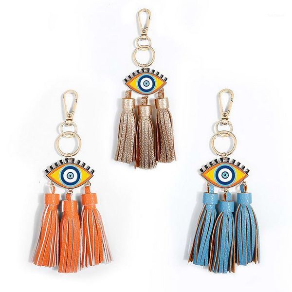 kc00059 zwpon triple leather tassel keychain enamel evil eye key chain women bag accessories pendant key ring wholesale1, Silver
kc00059 zwpon triple leather tassel keychain enamel evil eye key chain women bag accessories pendant key ring wholesale1, Silver